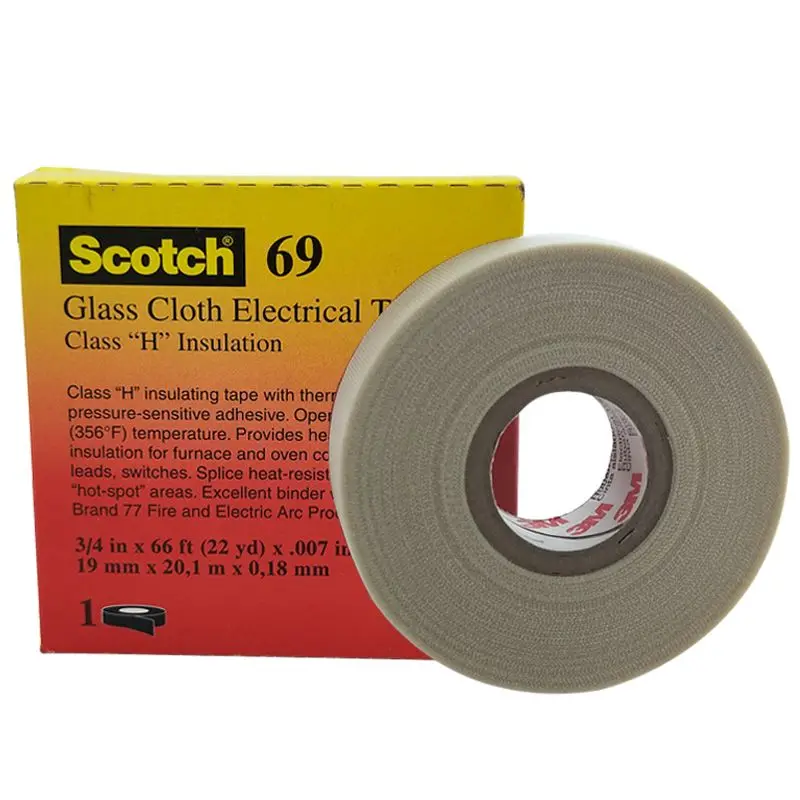 3 M 69 Silicone Adhesive Glass Cloth Electrical Tape  3 M 69 for Coil Transformer Motor