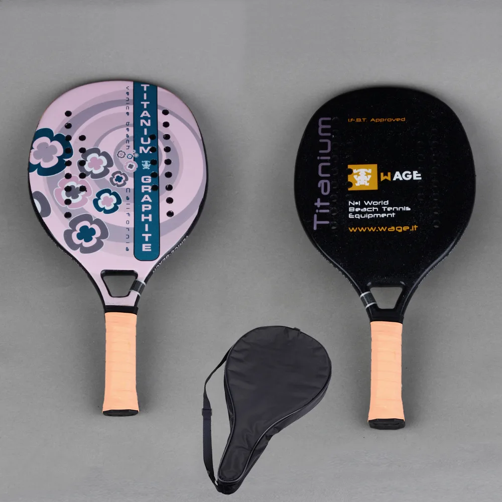 Outdoor garden family party double-faced tennis racket carbon quicksand beach tennis rackets