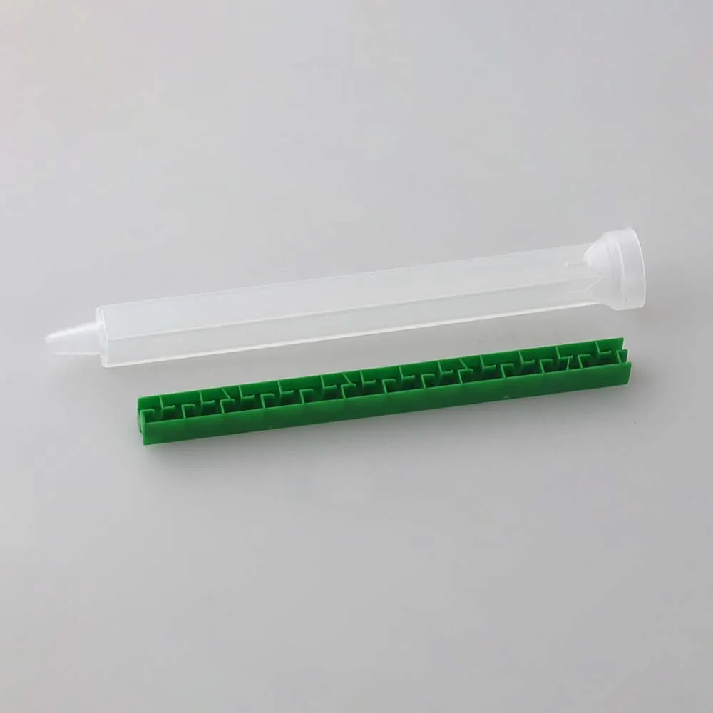 Resin Static Mixer Mixing Nozzles Duo Epoxies of Green Rectangular 08-24(Round Mouth)