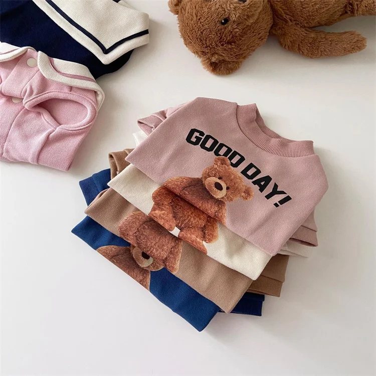 Cold weather autumn winter Bear pattern small chihuahua yorkie dog designer clothes