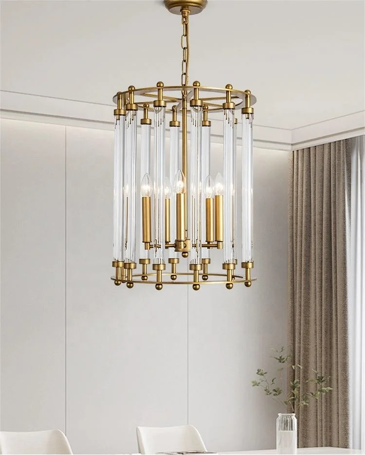 Simig lighting Vintage Rusted Color Wrought Iron Sphere Chandelier Pendant Lighting With Crystal for Restaurant Cage Chandeliers