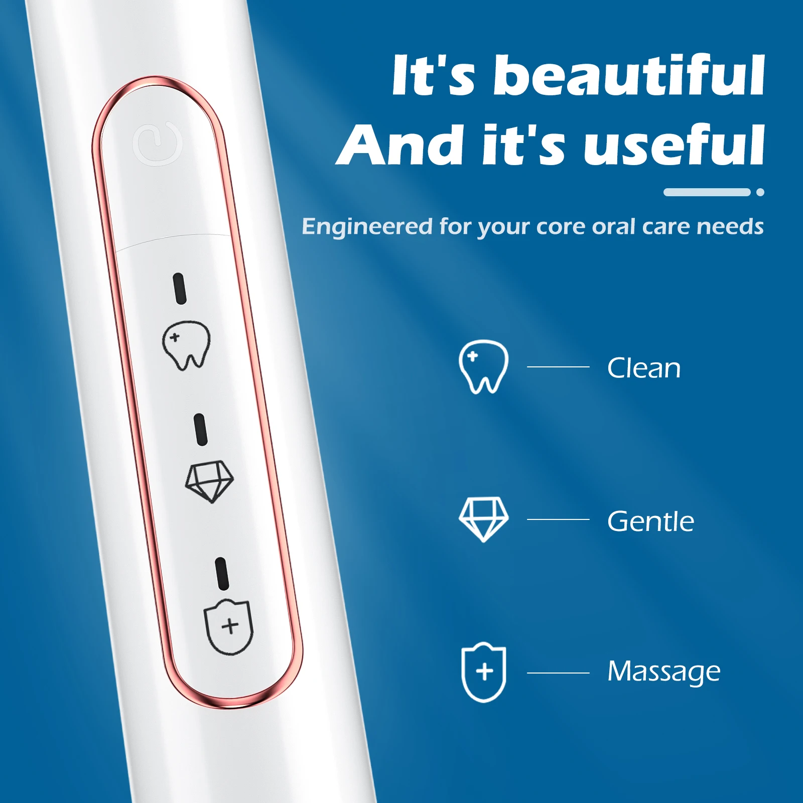 AUZZO OEM USB Fast Charge Charging Automatic Vibration Electronic Electric Tooth Brush 3 Modes Waterproof Toothbrush