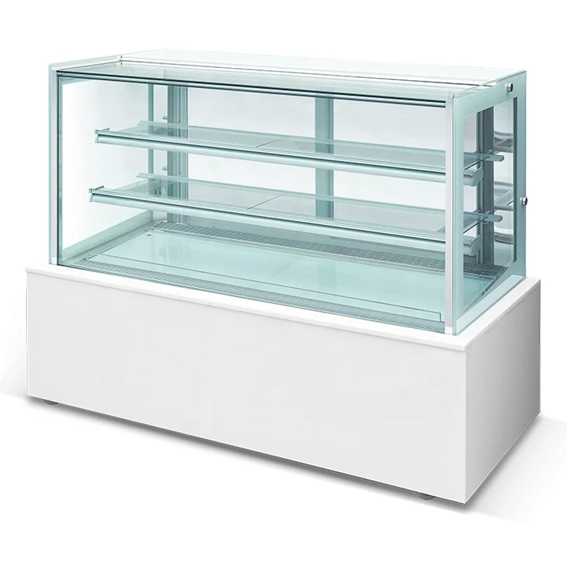 stainless Steel Refrigerated Bakery Showcase, Cake Display Fridge for Cafes