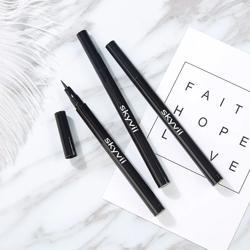 Private Label Fast Dry Eyes Makeup Vegan Eyeliner Pen Smooth Long Lasting Waterproof Black Matte Liquid Eyeliner Pencil