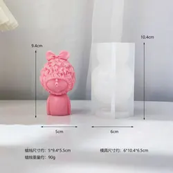 C214   Cute Dudu Mouth Girl Candle Mold Handmade Aromatherapy Candle Ornament Cute Doll Mold