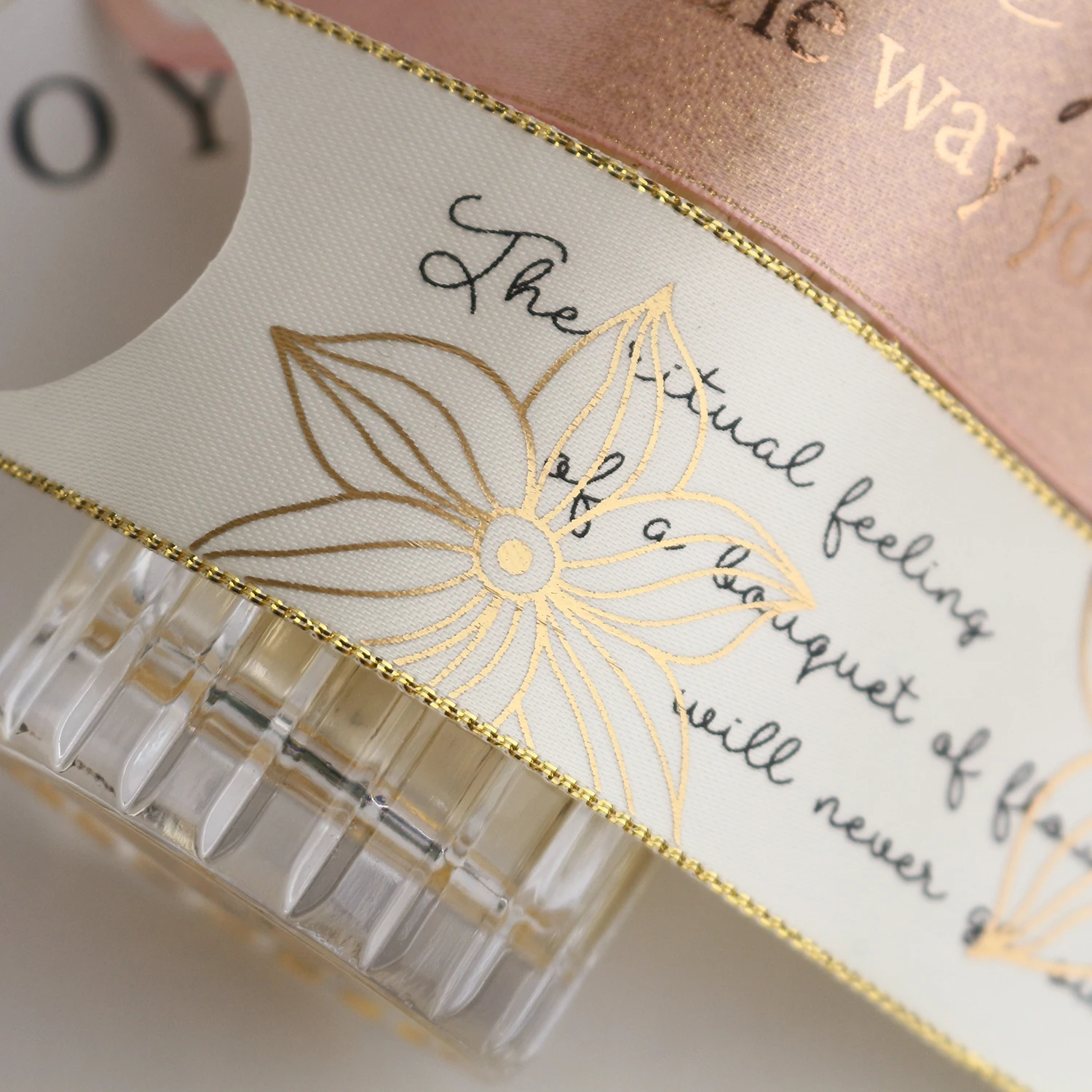 Midi Factory OEM High Quality Custom Logo Print Shower Gel Decorate Cut Ribbon for Daily Necessities Cosmetic