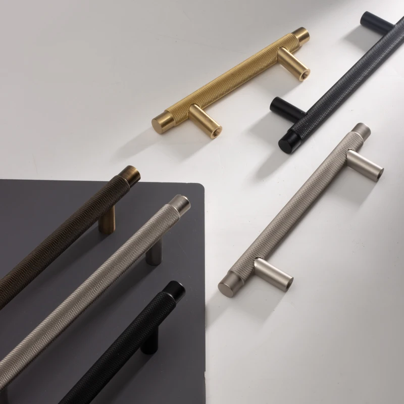 Brushed Nickel and matte black brass handle Forged Wing Drawer Door Cabinet Wardrobe Wine Cabinet Bookcase Furniture Handle Knob