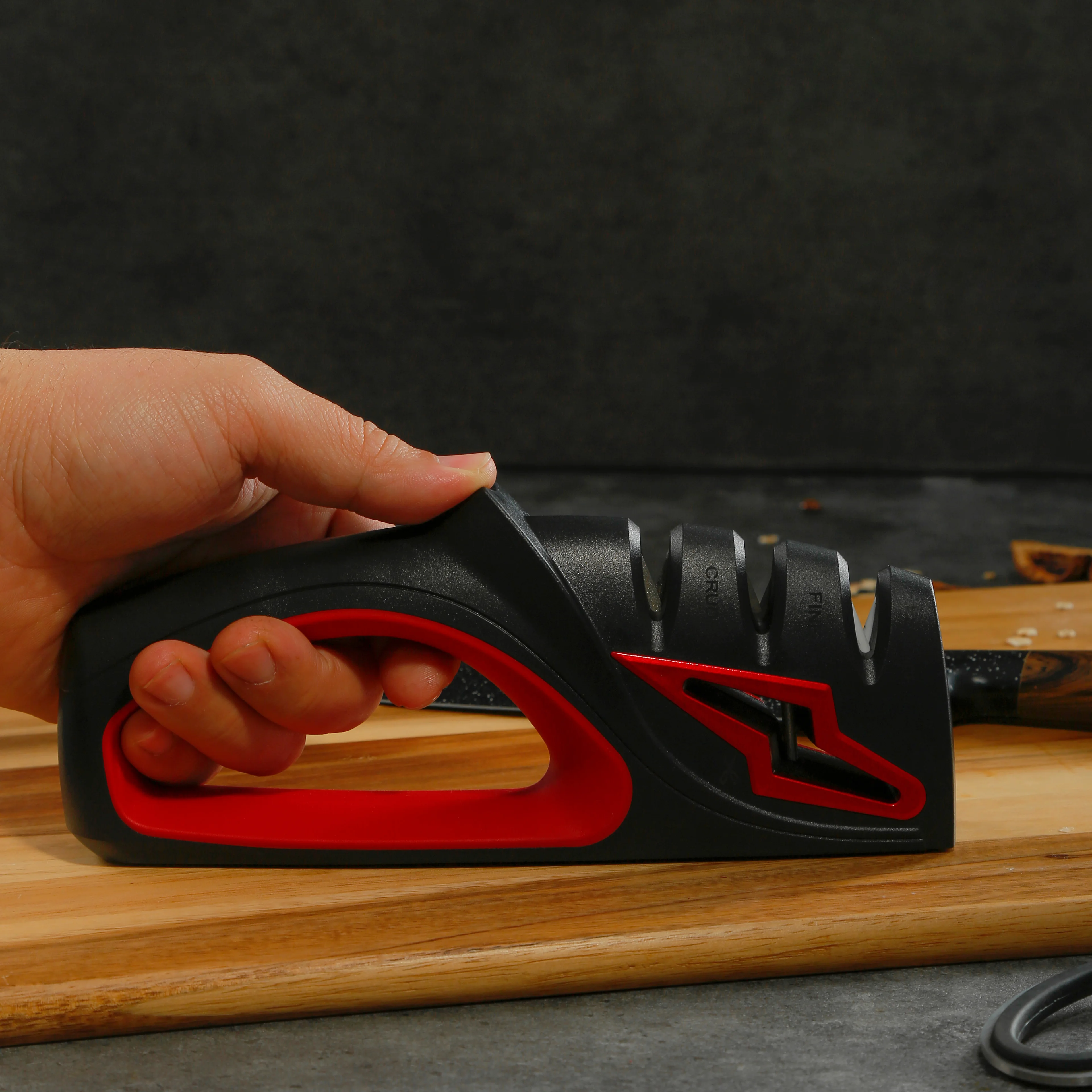 New Handheld Non-Slip Four-In-One Multi-Function Quick Sharpener Home Kitchen Utensils Kitchen Knife Scissors Sharpener