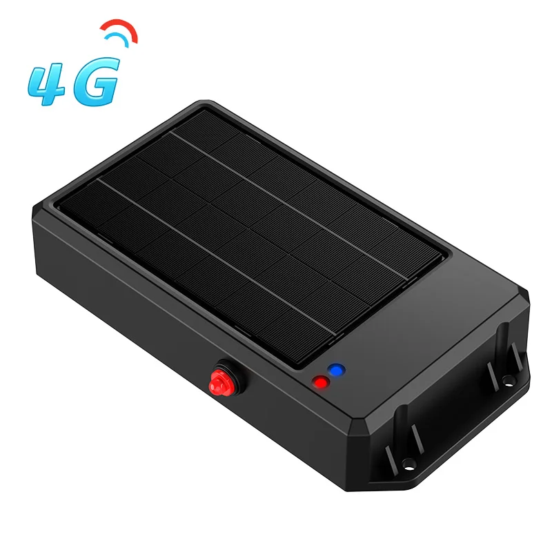 solar power waterproof gps tracker long battery free online tracking service GS7