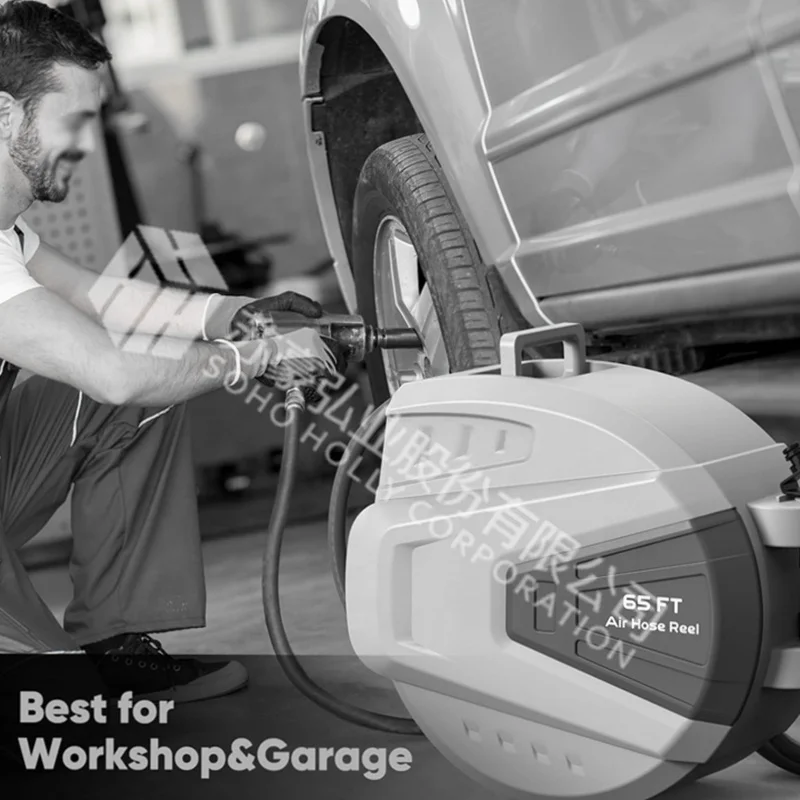 Hot 100ft Air Hose Auto Rewind Wall Mountable 30 Meter Compact Air Hose Reel 30M Automatic Retractable Pipe Roller Air Hose Reel
