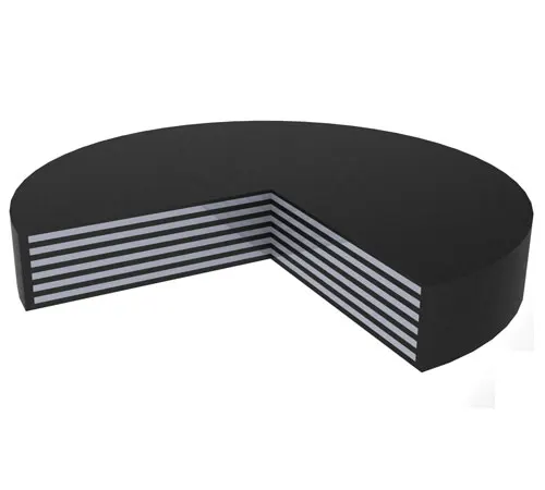 PTFE / Steel Reinforced Elastomericslide Bearing Assembly