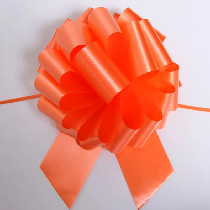 Decoration Ribbon for Gift Packing Plastic Ribbon Pull Bow for Christmas Metallic Pom Pom Pull Bows Pull String Gift Bow