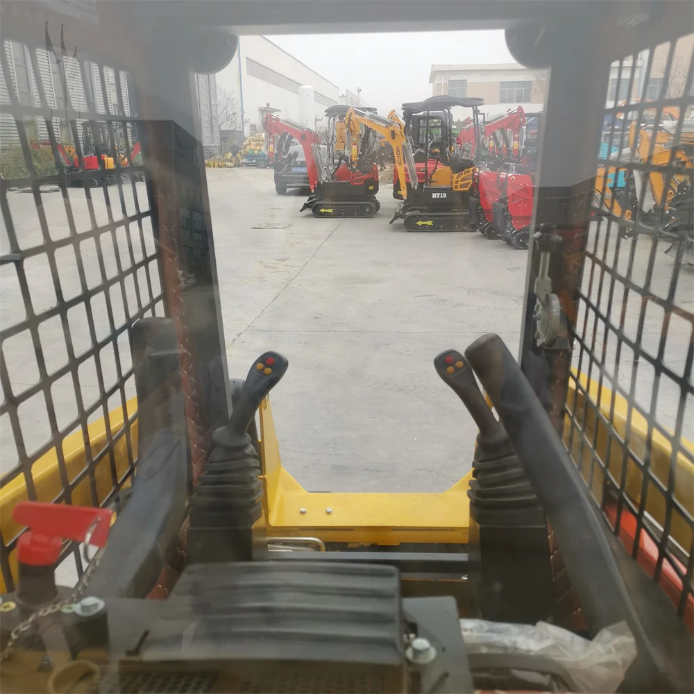 Hightop Manufacturer Wheel Mini Skid Steer Loader For Sale With Attachments Mulcher