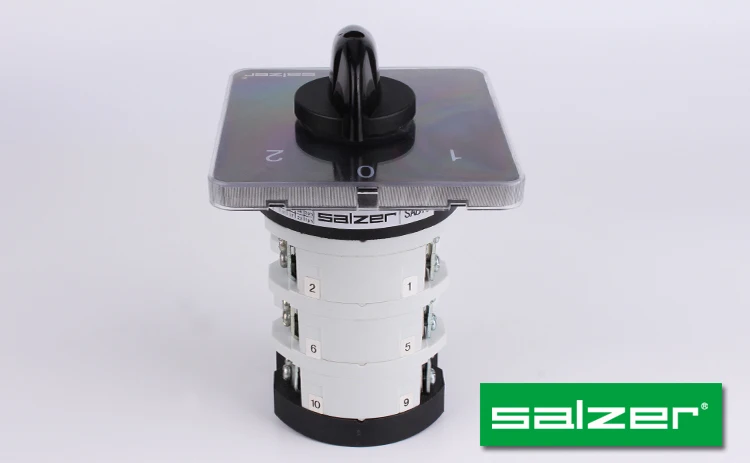 Salzer SAB75 1-0-2 3-позиционный поворотный переключатель 75A переменного тока 3-полюсный переключателем одобренный