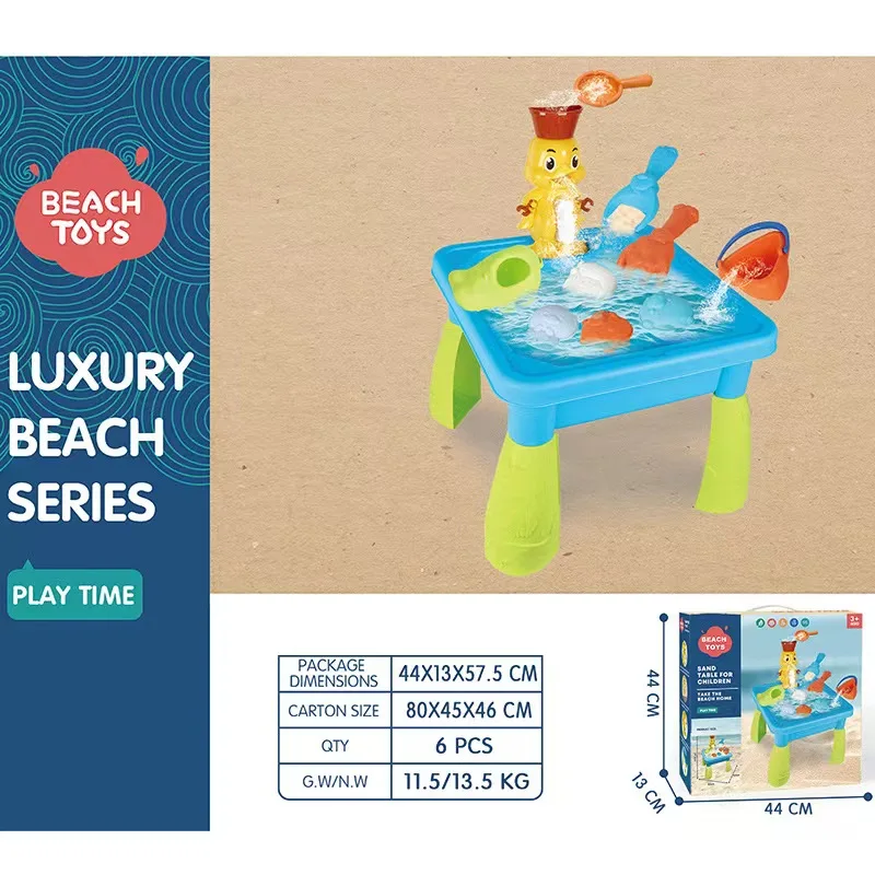 2024 New Trend Toys Summer Beach Sand Table Kids Water Playing Table Outdoor Indoor toys Sand and Water Table for Kids