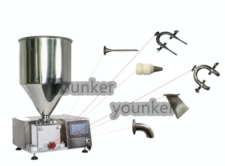 High Quality Chocolate Liquid Cheese Jam Butter Puff Cream Stuffing Cake Injecting Filling Decorating Machine