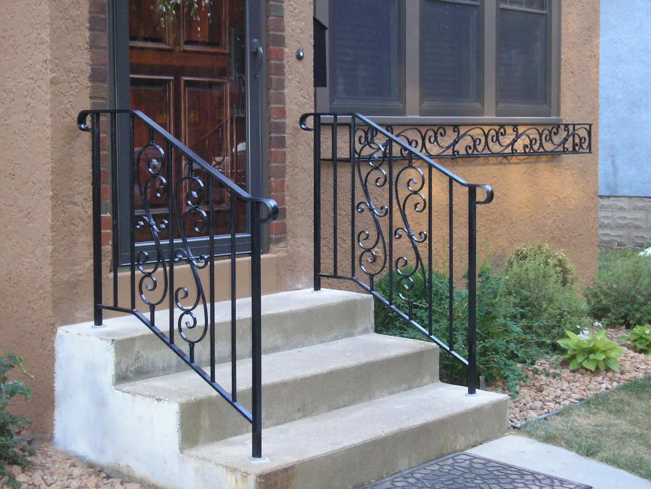 Iron Railings Front Proch Iron Art Home Used Black Galvanized Metal Railing