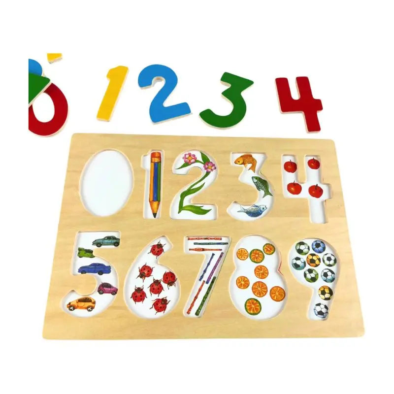 2023 Montessori Wooden Cognition Puzzle Board Alphabet Number Shape Early Education Jigsaw Puzzle