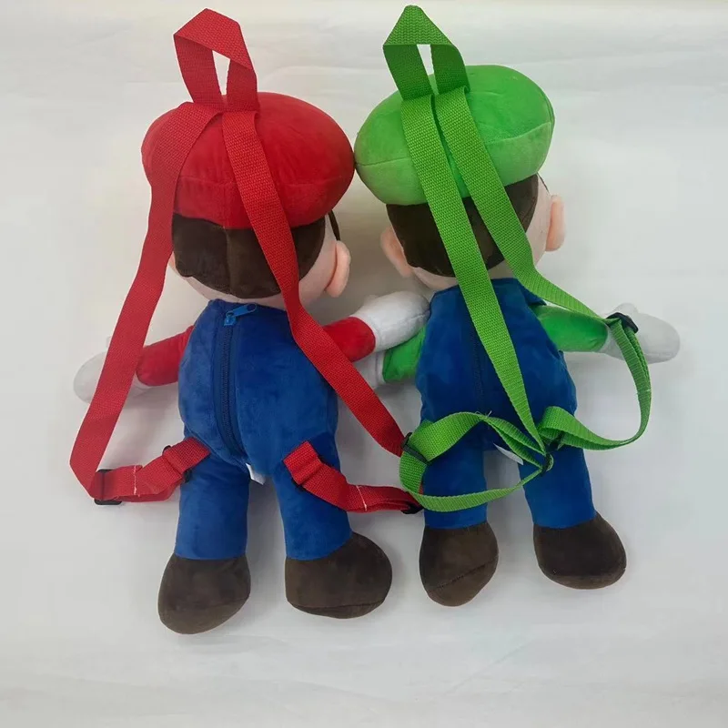 Hot Sale Famous Anime Figure Cartoon Character Mario Plush Backpack for Teenager
