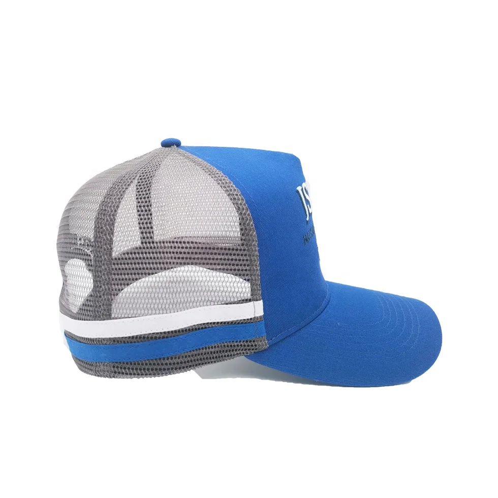 custom high quality trucker hats caps 5-panels breathable solid blank style mesh trucker cap hat for summer outdoor sports