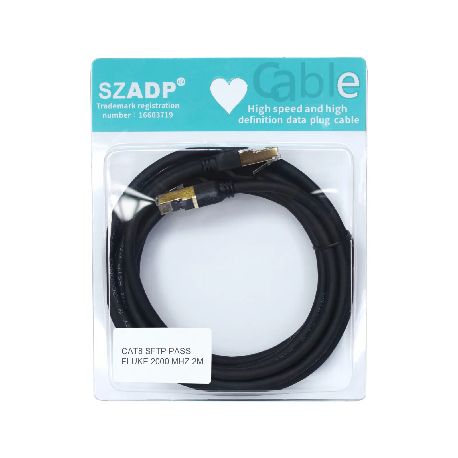 FTP SFTP High Speed Cat6a Cat7 Cat8 Flat Patch Cord 1m 3m 5m 10m 15m Bare Copper CCA Patch Cord RJ45 from China Supplier SZADP