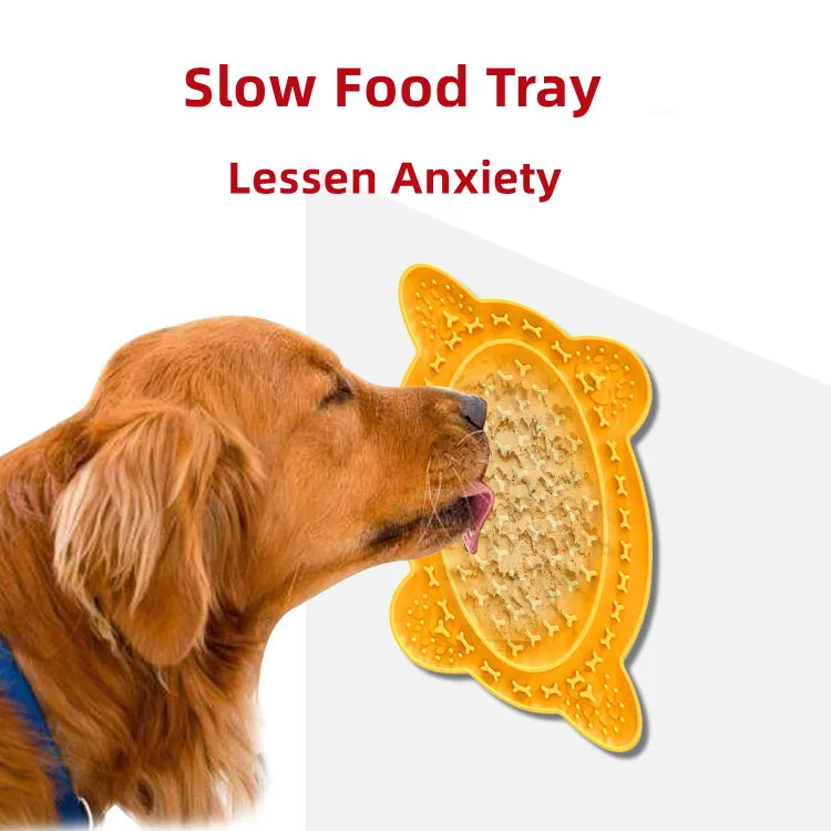 Wholesale Food Grade Silicone Dog Lick Mat With Suction Cup Slow Licking Feeder Pad For Calming And Anxiety Relief