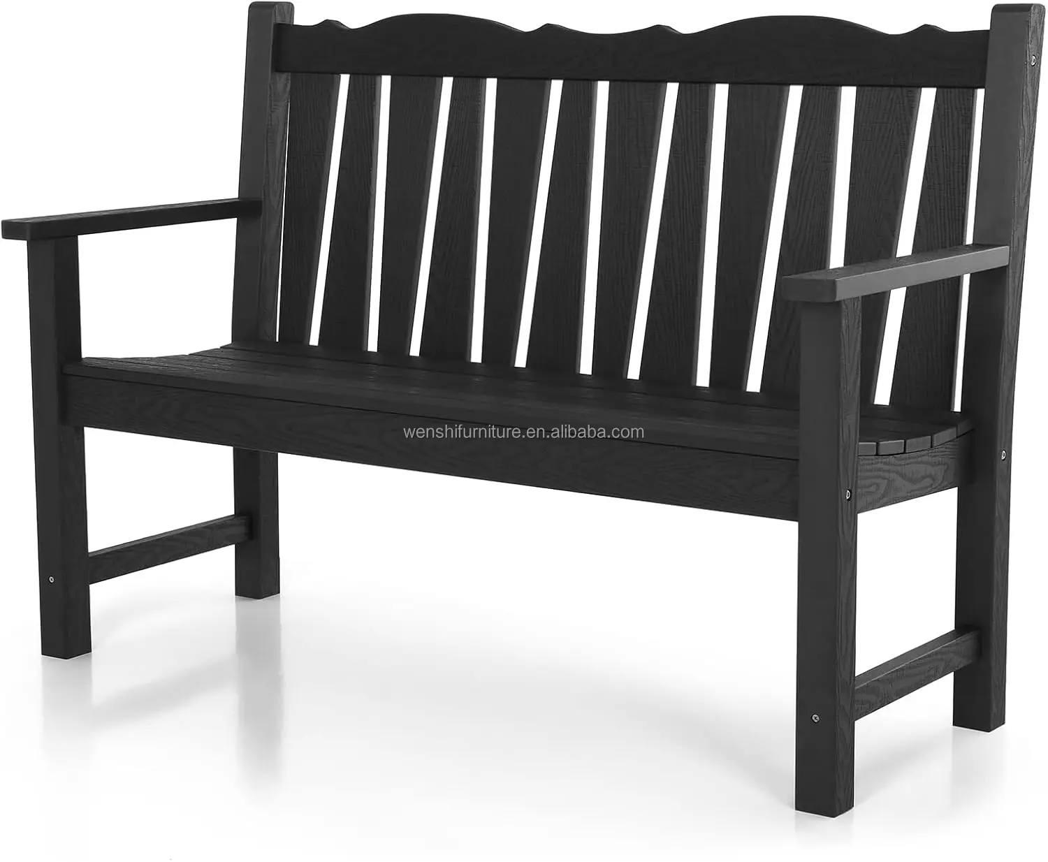 Outdoor Bench Weatherproof, 2-Person Garden Benches for Outdoors, All Weather HIPS Patio Bench Holds up to 800lbs