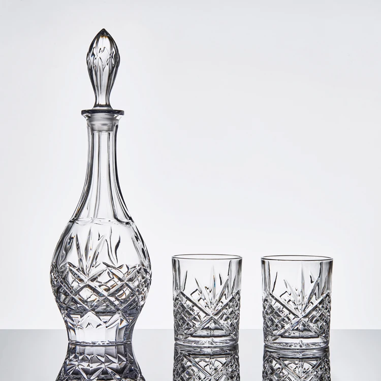 
Old Fashioned Glass Crystal Lead Free Whisky Decanter Set of 5 PCS Home Decor Bar Christmas gift 