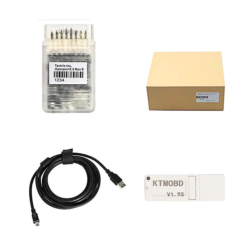KTM OBD V1.20 OBD V1.95 With USB Dongle Full Set  K-TM OBD ECU Programmer
