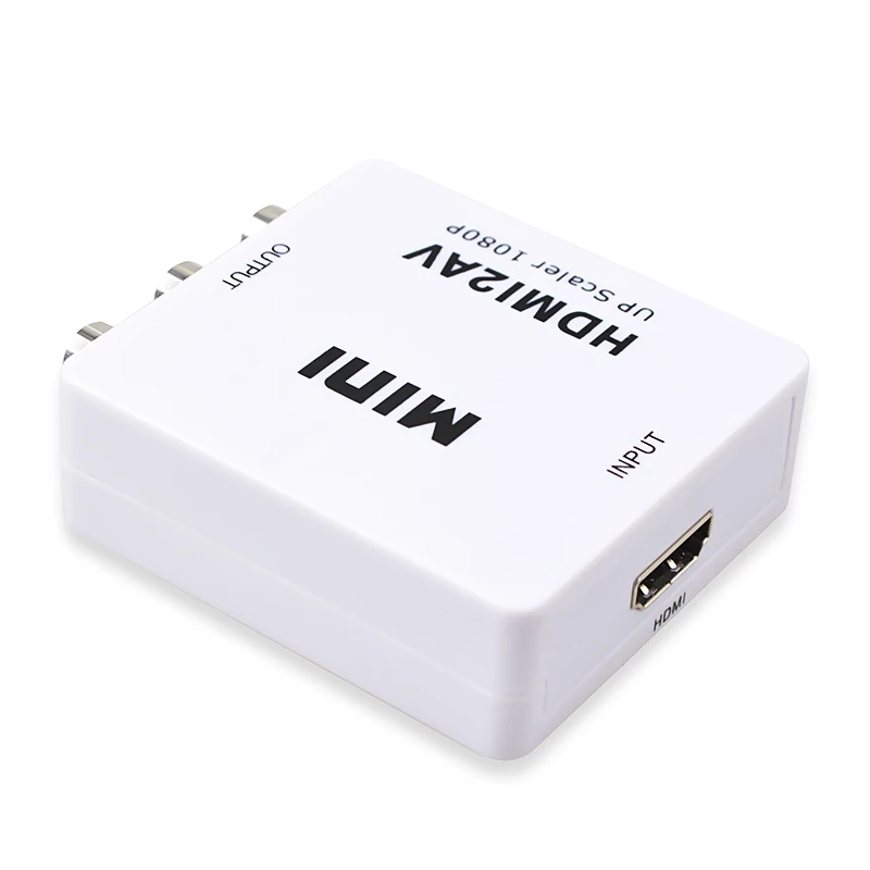 High quality Wholesale1080p Mini HDMI2AV Converter HDMI to AV converter HDMI to 3RCA Video Audio Converter