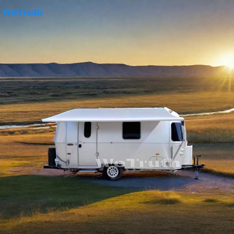 4X4 Outdoor camping caravan large space Comfortable travelling touring car side open trailer camp with bathroom and kitchen