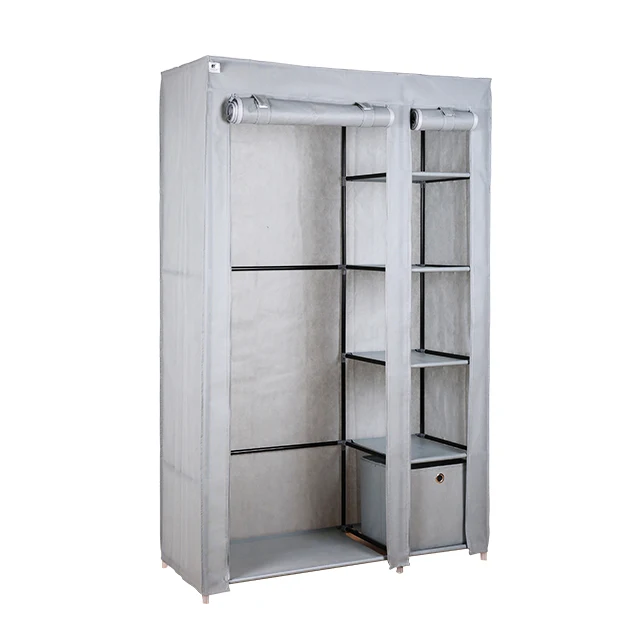 2019 Cheap Promotion Wholesale Non-Woven Bedroom Wardrobe Furniture Mobile Wardrobe