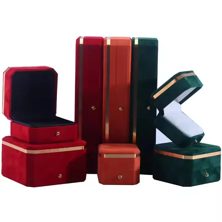 Коробка для упаковки ювелирных изделий ручной работы прямоугольная форма свадебного ожерелья серьги кольца подарочные коробки оптовая продажа с фабрики