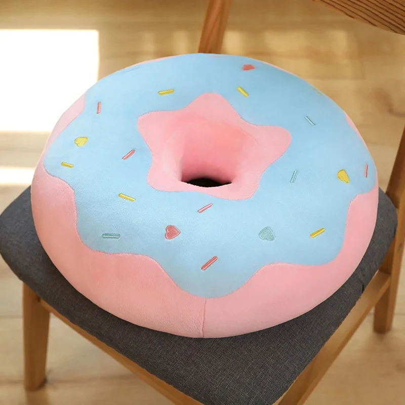 Donut Plush Pillow Like Real Fantastic Ring Shaped Food Plush Soft Creative Seat Cushion Head Pillow Christmas Gift