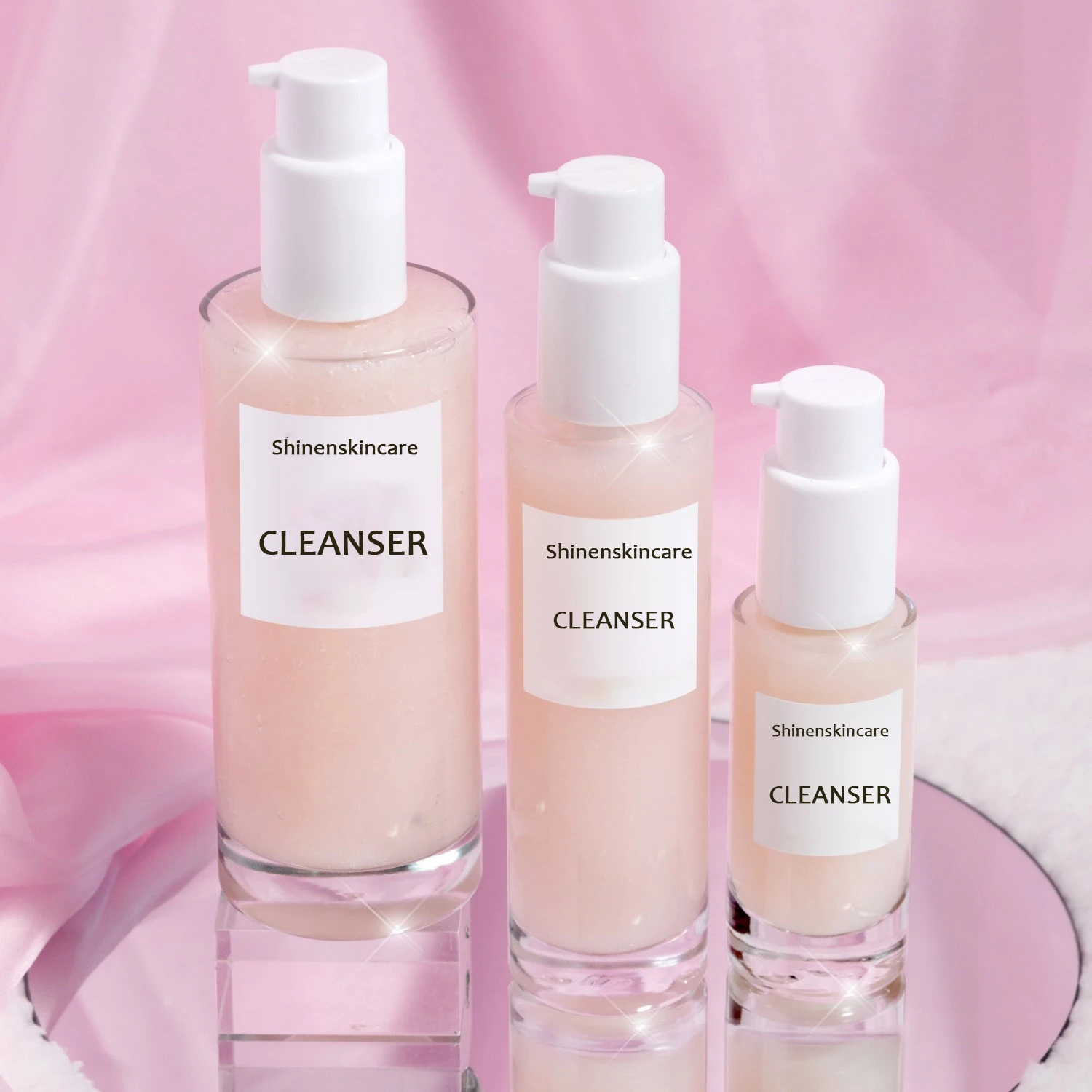 Private Label Whitening Brightening Pore Clean Korea Hot Sell Facial Wash Face Foaming Cleanser Set