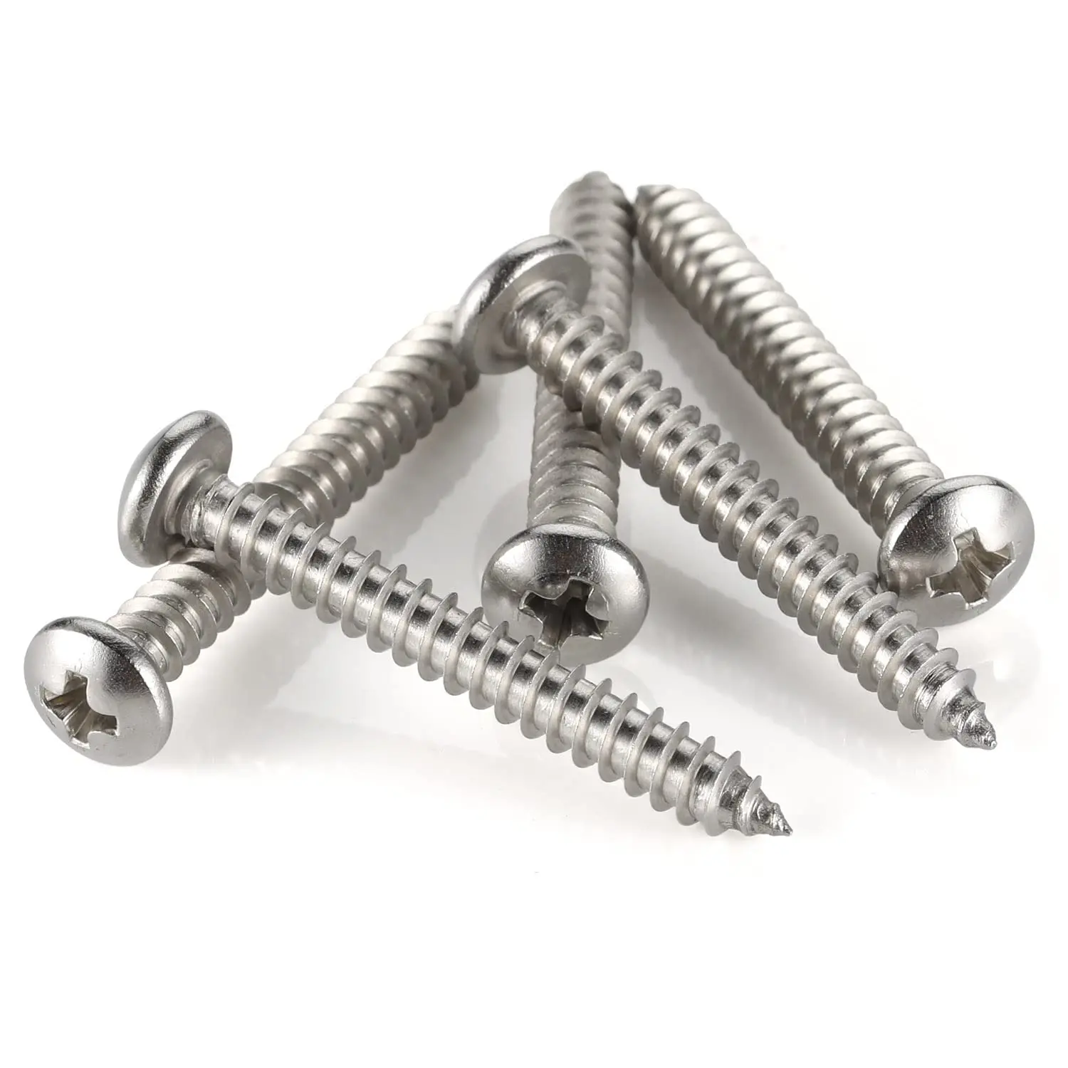 Hot Selling M3 M3.5 M4 M5 M6 Stainless Steel Cross Self Tapping Screws Steel 304 316 Pan Head Hardware Screw