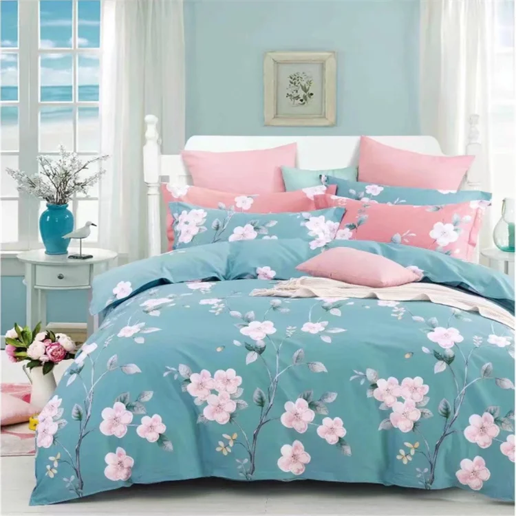 Factory directly sell  polyester linen fabric flat sheet 100% polyester fabric for bedding set
