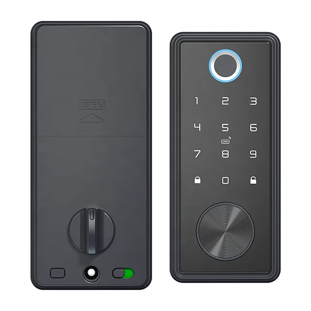 TUYA Aluminium Alloy Fingerprint Door Lock Touch Screen Digital Keypad / App / Card Smart Door Lock