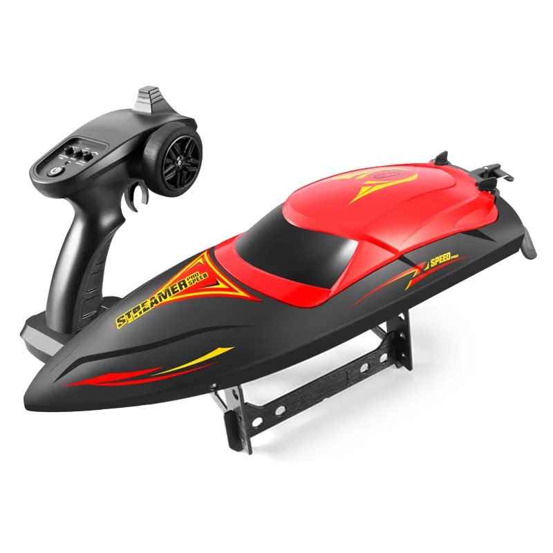 2.4G RC Boat High Speed Yacht With Light Remote Control Boat Anti-Crash Waterproof Remote Control Racing Boat Toy