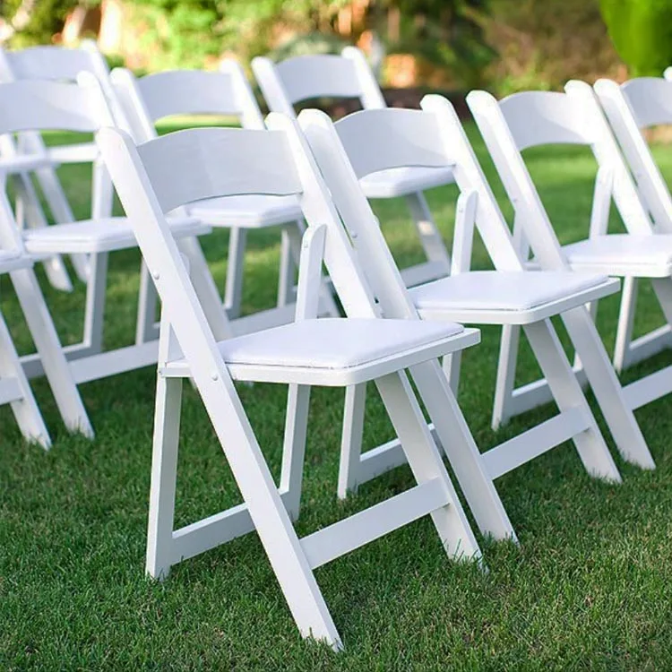 Outdoor Garden Wedding Banquet Hotel Restaurant Party White Resin Plastic Wimbledon Folding Coffee Dining Chairs for Event