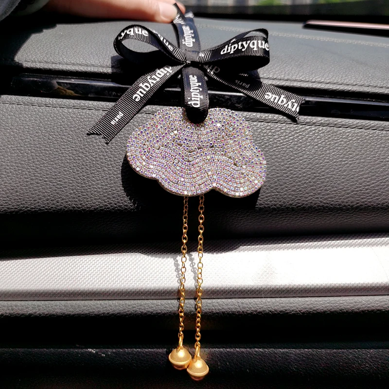 cloud pendant in car pendant rearview mirror net red car decoration inlaid with diamond creativity