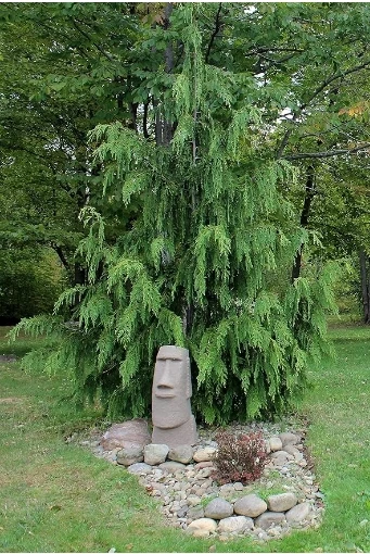 Resin natural sandstone exterior Easter Island head statue for outdoor decoration