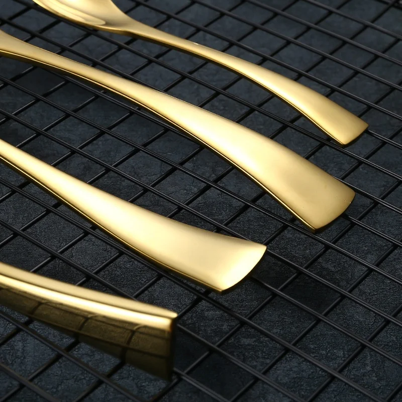 Wholesale Restaurant  Wedding Cutlery Set Gold Stainless Steel Flatware