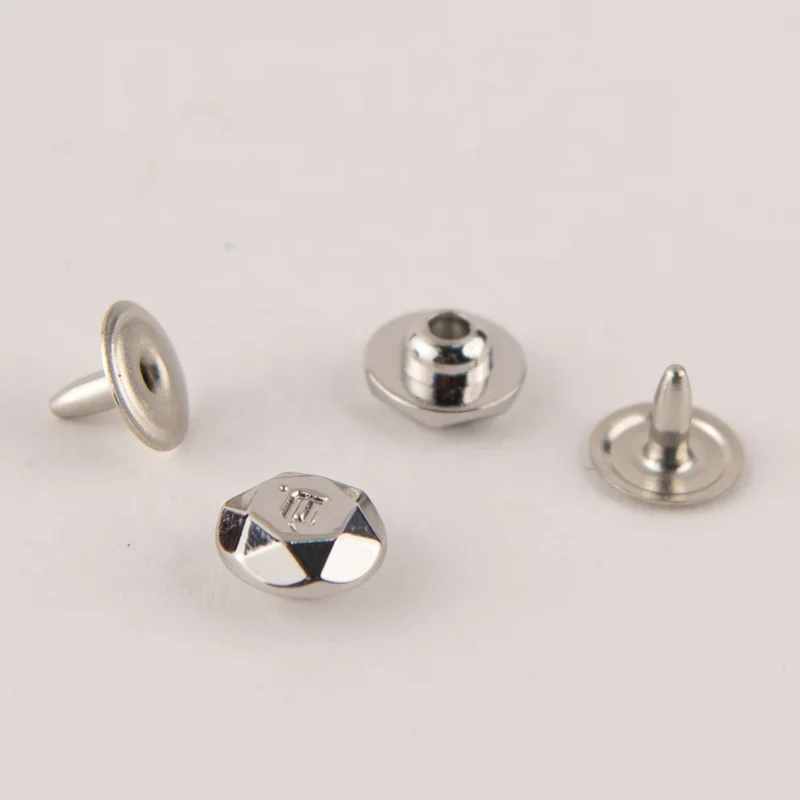 Custom Silver Color 10mm Nickel Free Zinc Alloy Rivet Button For Jeans