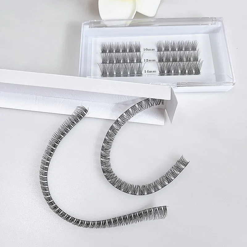 Wholesale Diy Lash Extensions tresluce vegan Cluster Natural False Eye lashes Wispy Fluffy Segmented Cluster Lash Bond And Seal