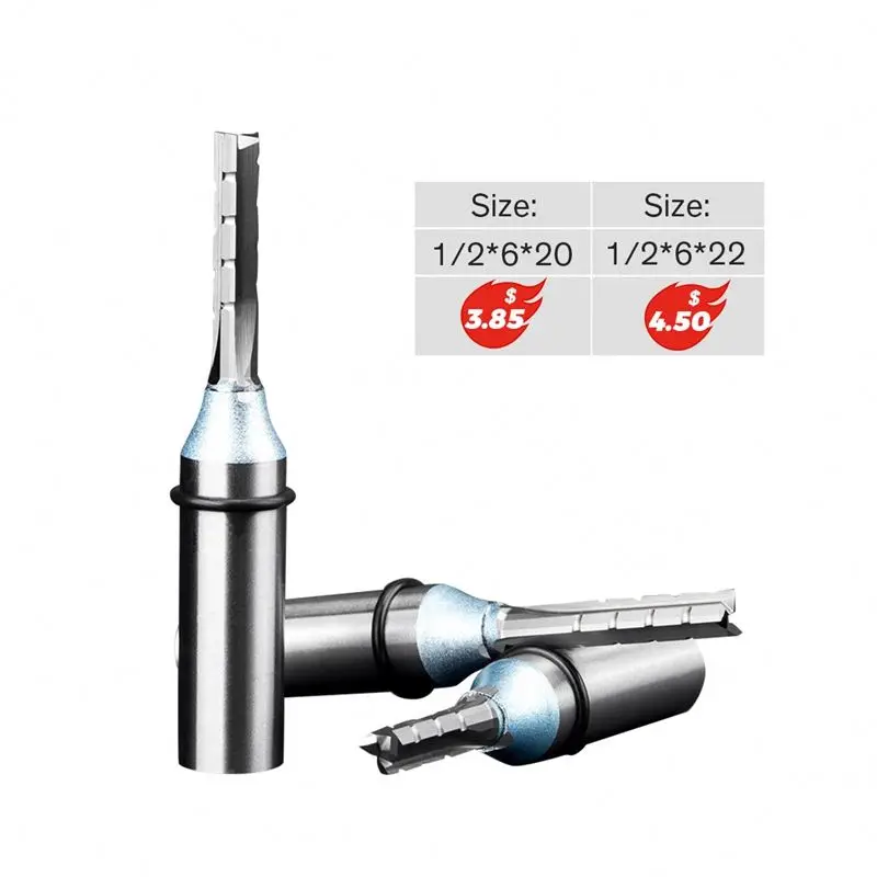 Tideway Multifunction TCT Tungsten Carbide 3 Flutes Slotting Grooving Milling Mortising Straight Router Bit for woodwork