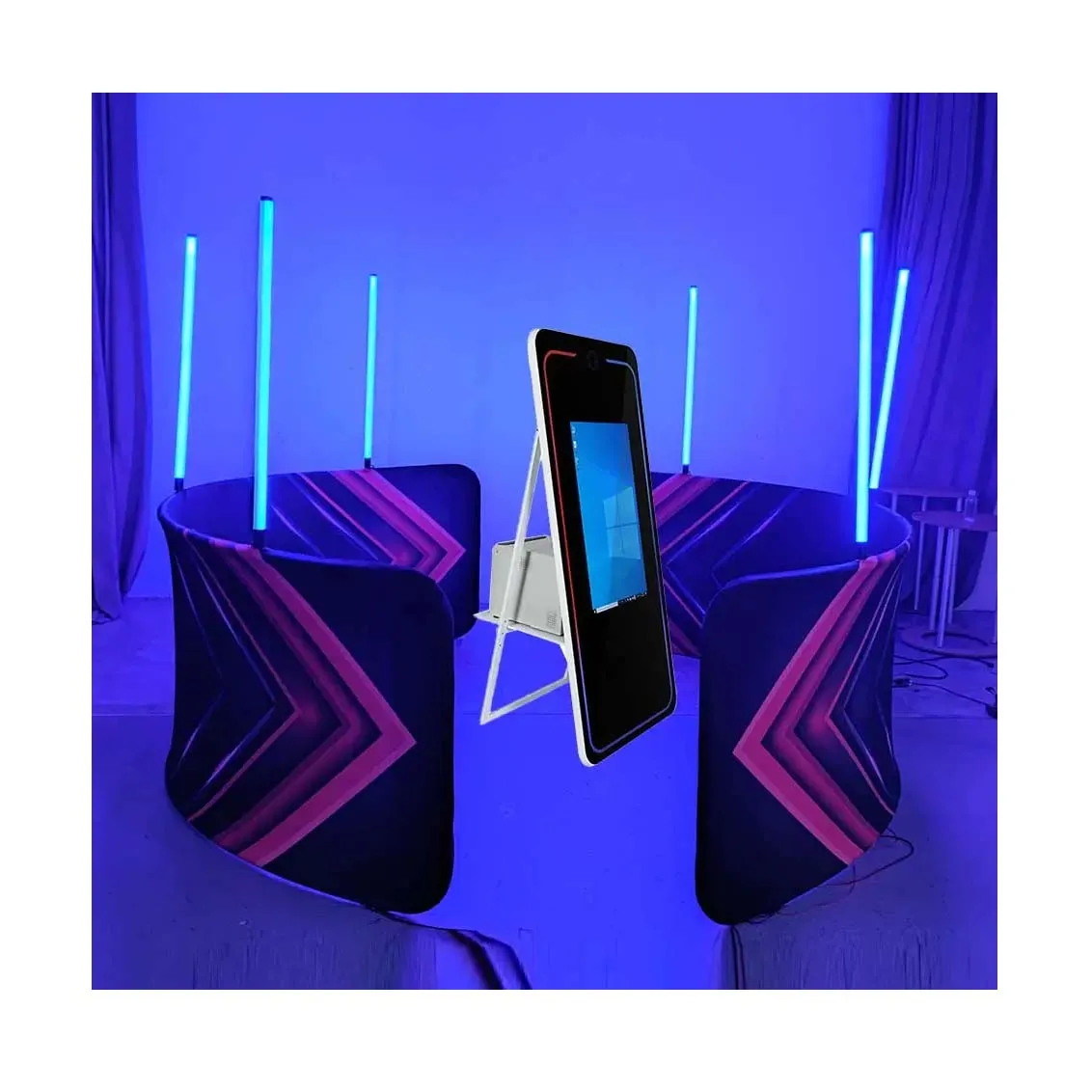 70 in mirror photo booth touch screen astro mirror photo booth Commercial Rental mirror photo booth selfie magic led light frame