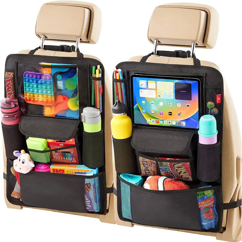 Back Seat Protector Kick Mats Kids Toys Water Proof Multifunctional Car Backseat Organiser With Tablet Holder