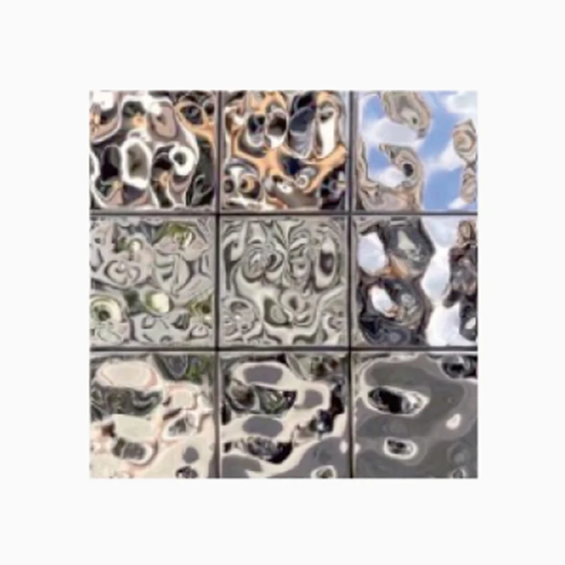 Gold Square Shape Factory Backsplashes Gold 3D Bevel Mosaic Tile With Design Wall Home