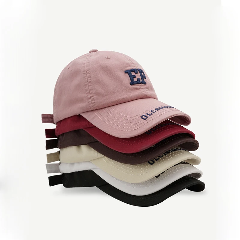 Wholesale Custom 3D Embroidery Logo Cotton Adjustable Unstructured Dad Hats Solid Color Distressed Washed Sports Baseball  hat